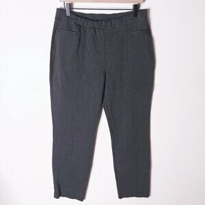 Caffe Marrakesh Women’s Large Gray Dress Pants Front Seam Pull-On Stretch